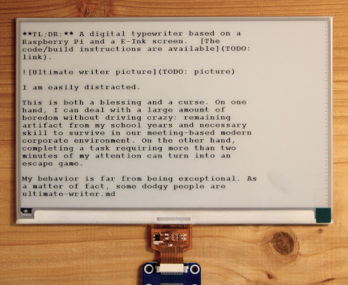 Picture of the E-Ink Screen